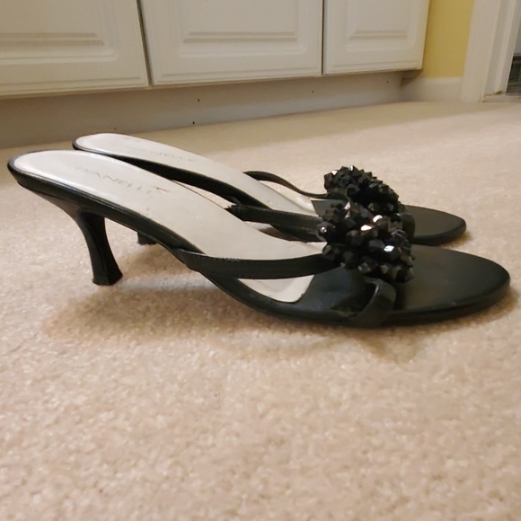 Danelle black slides heels size 8.5 - Picture 7 of 8